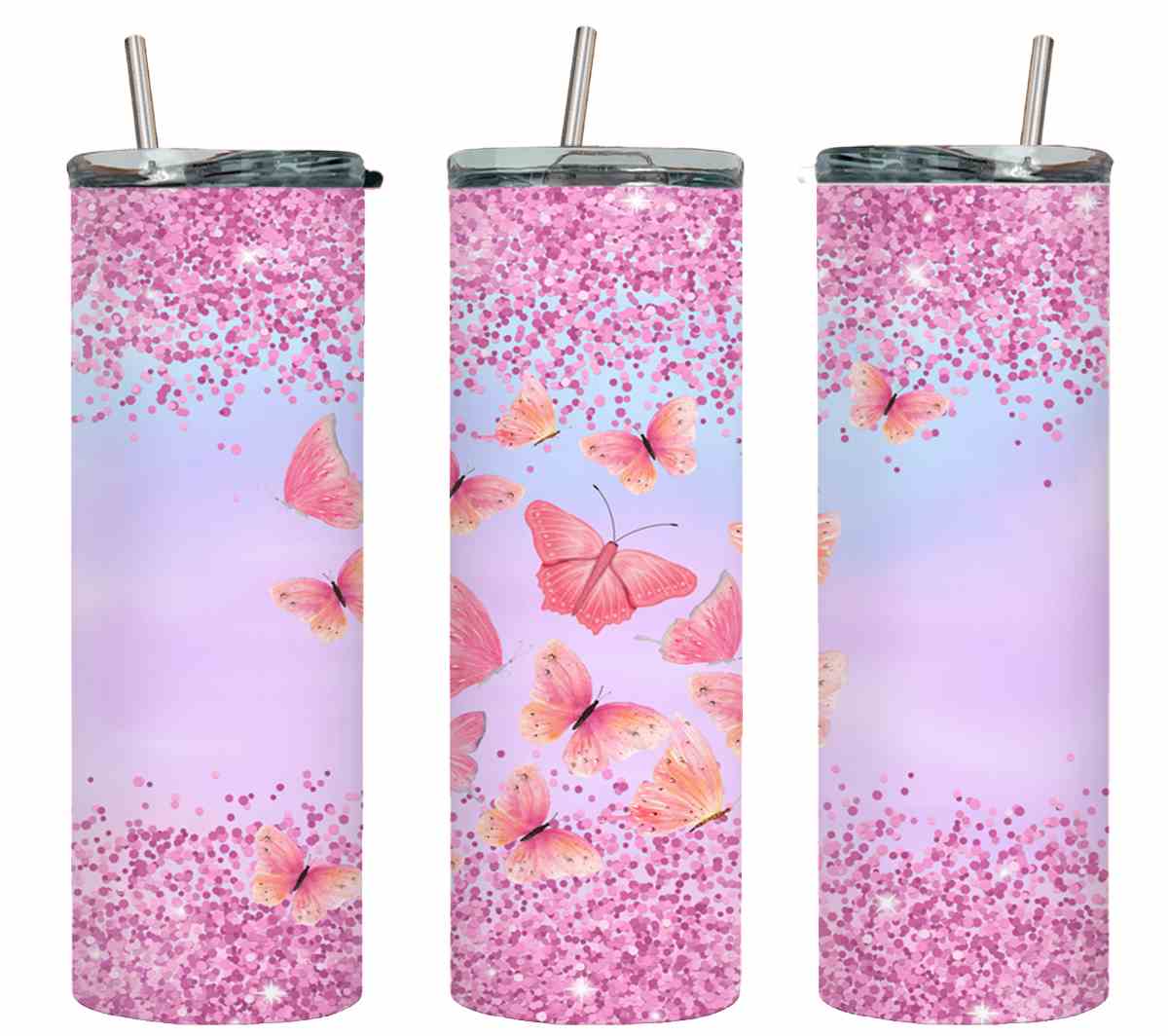 Butterfly Glitter Pink-8330
